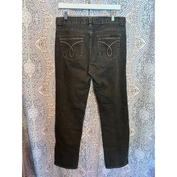 Calvin Klein Womens Straight-Leg Denim Jeans Size 30/10 Dark Wash Cotton-Blend - Picture 4 of 5